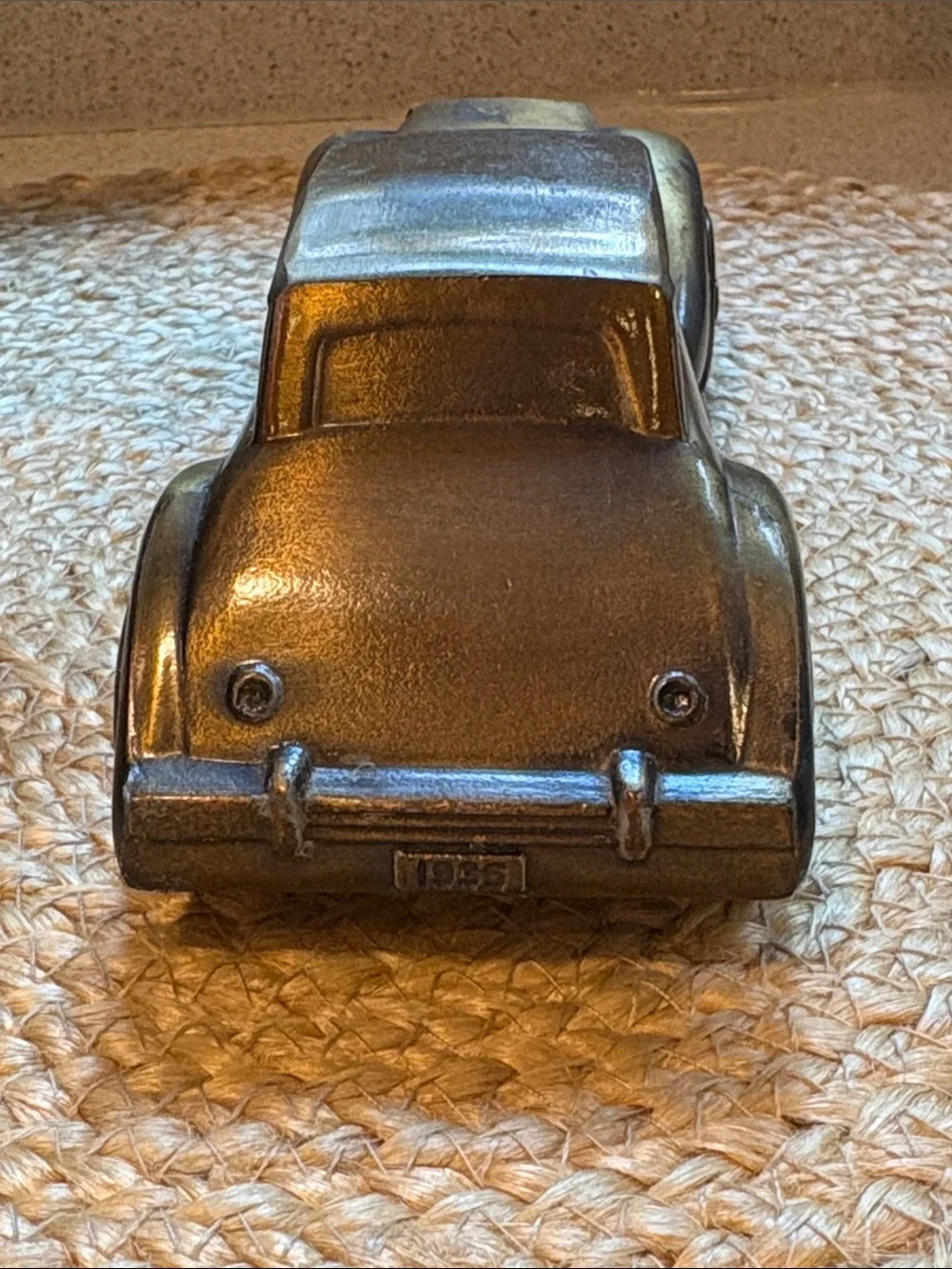 Vintage 1974 Cast Metal Car Automobile Coin Bank